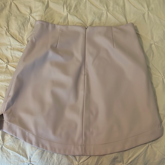BCBG faux leather pastel pink mini skirt - Picture 3 of 4
